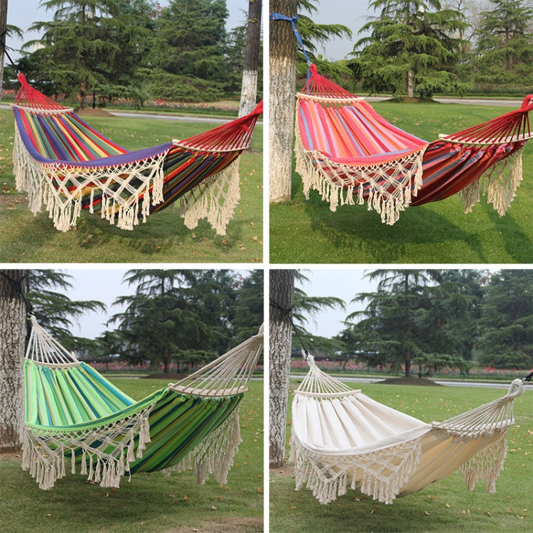 Large White Outdoor Garden Hammock with Steel Frame