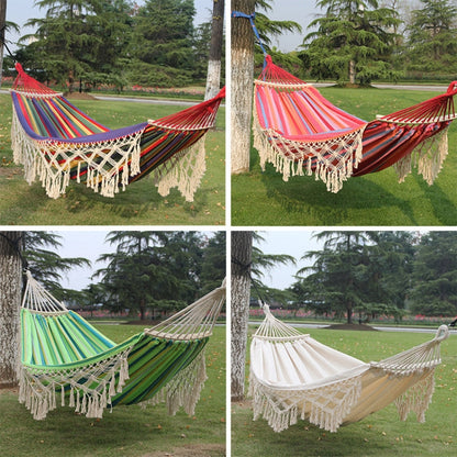 Large White Outdoor Garden Hammock with Steel Frame