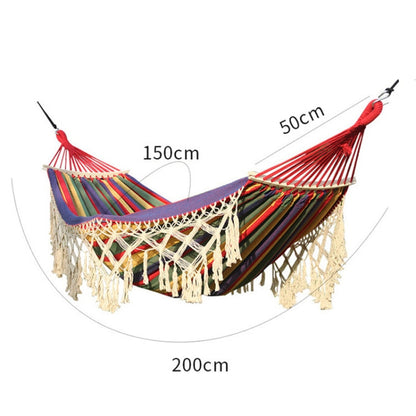 Large White Outdoor Garden Hammock with Steel Frame