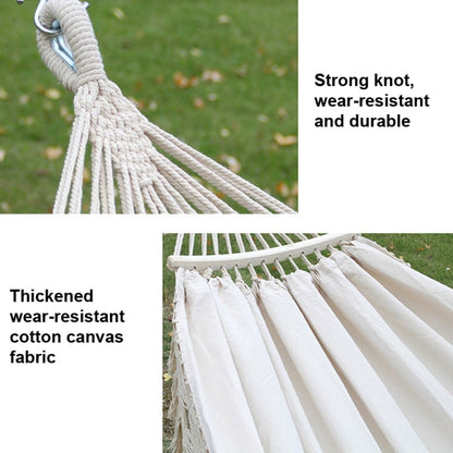Large White Outdoor Garden Hammock with Steel Frame