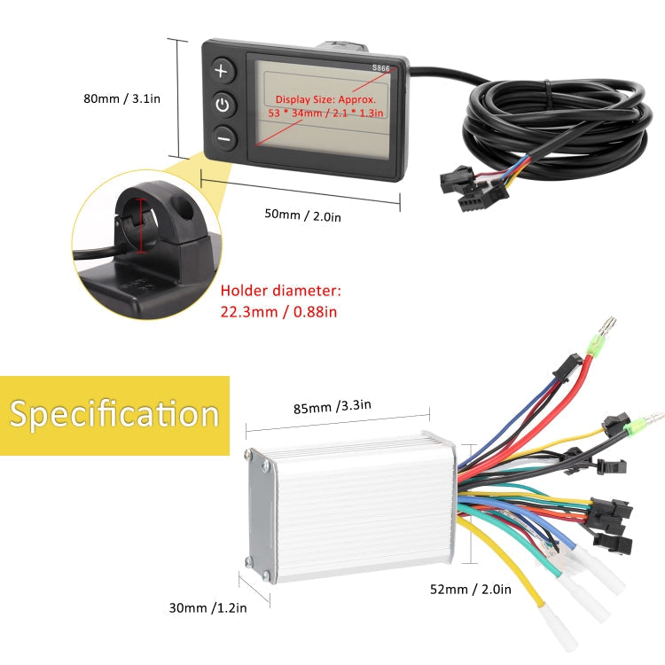 Universal Electric Bike LCD Display Kit