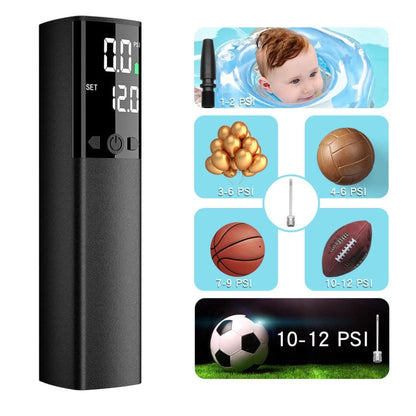 Portable Wireless Air Pump with Digital Display for Balls