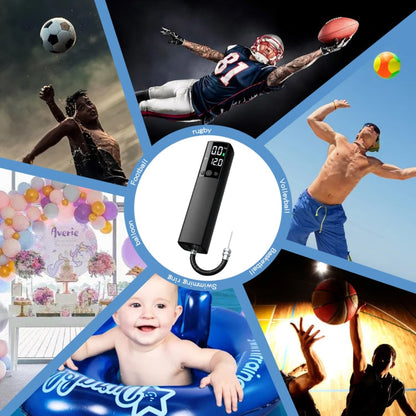 Portable Wireless Air Pump with Digital Display for Balls