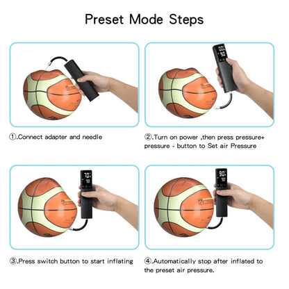 Portable Wireless Air Pump with Digital Display for Balls