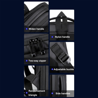 Waterproof Business Laptop Backpack with USB Charger Pocket