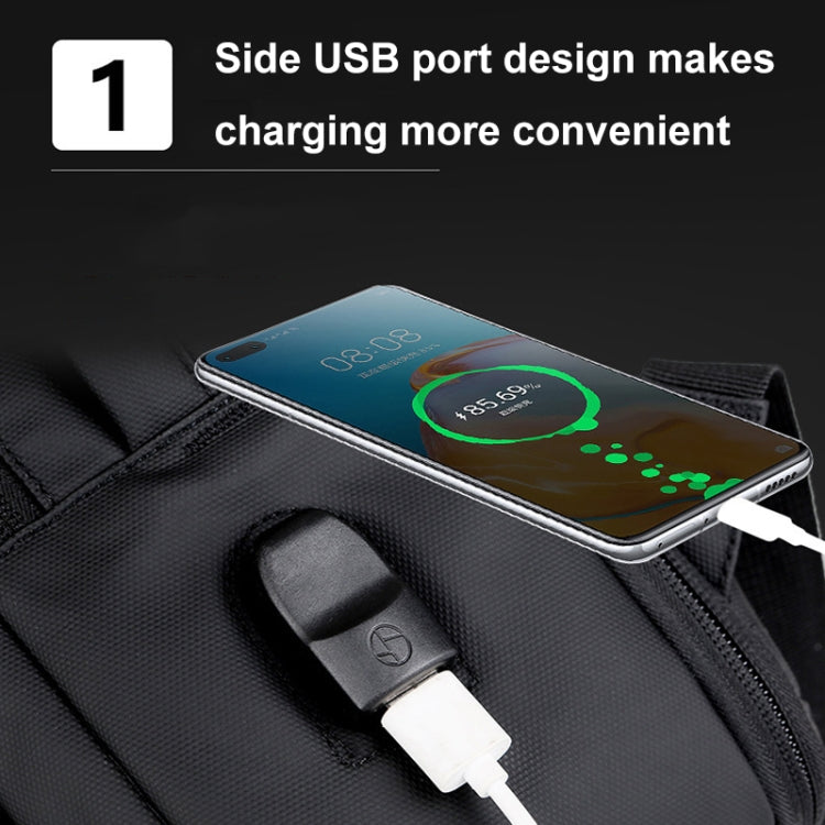 Waterproof Business Laptop Backpack with USB Charger Pocket