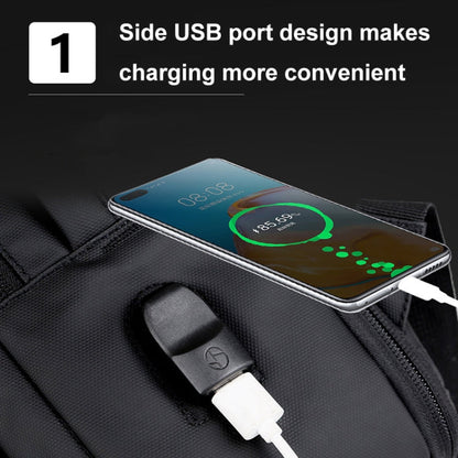 Waterproof Business Laptop Backpack with USB Charger Pocket