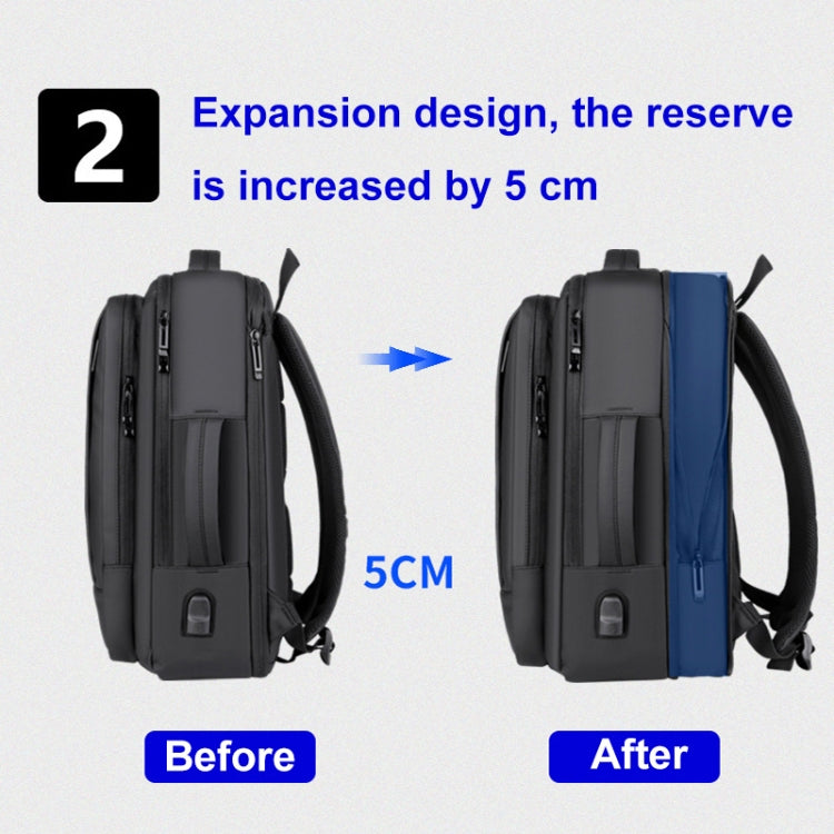 Waterproof Business Laptop Backpack with USB Charger Pocket