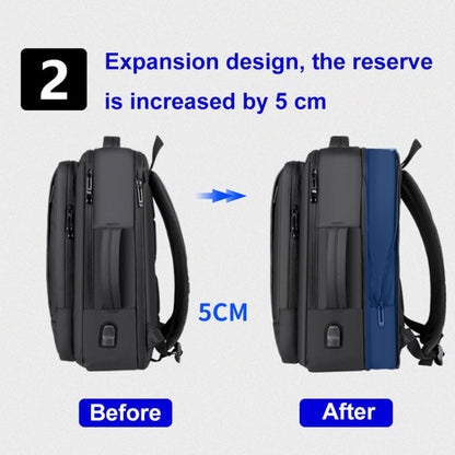Waterproof Business Laptop Backpack with USB Charger Pocket