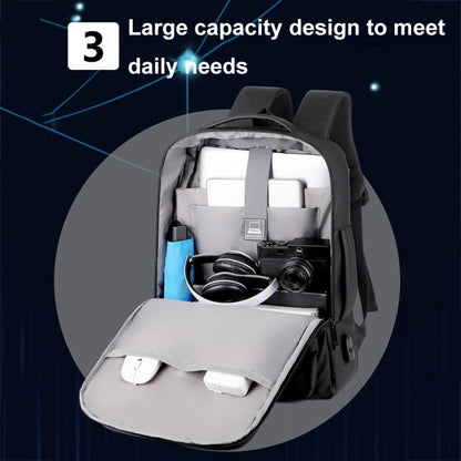 Waterproof Business Laptop Backpack with USB Charger Pocket