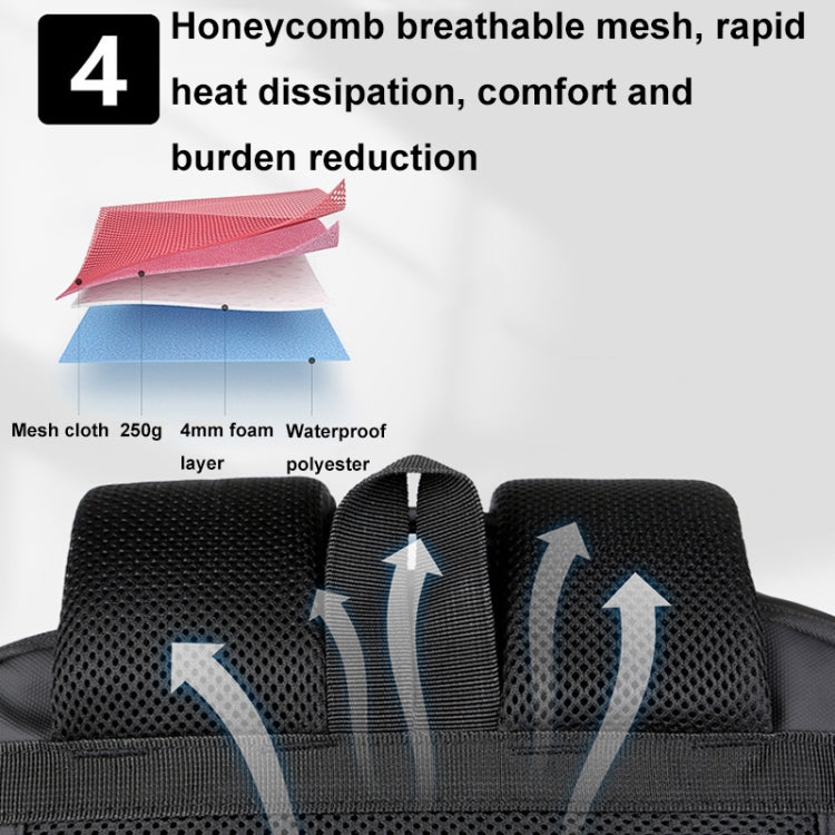 Waterproof Business Laptop Backpack with USB Charger Pocket