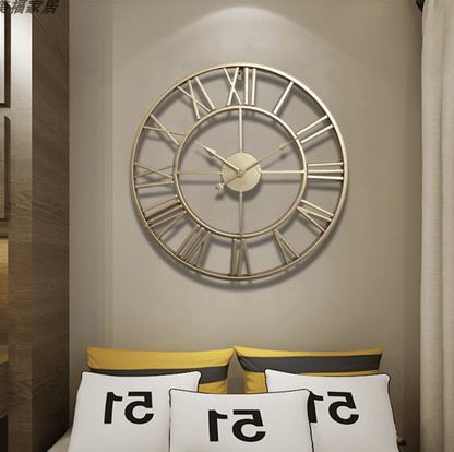 Decorative Metal Skeleton Wall Clock with Quiet Mechanism