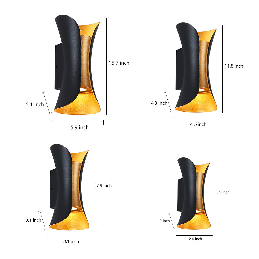 Outdoor LED Wall Sconce Waterproof Modern Light Fixtures