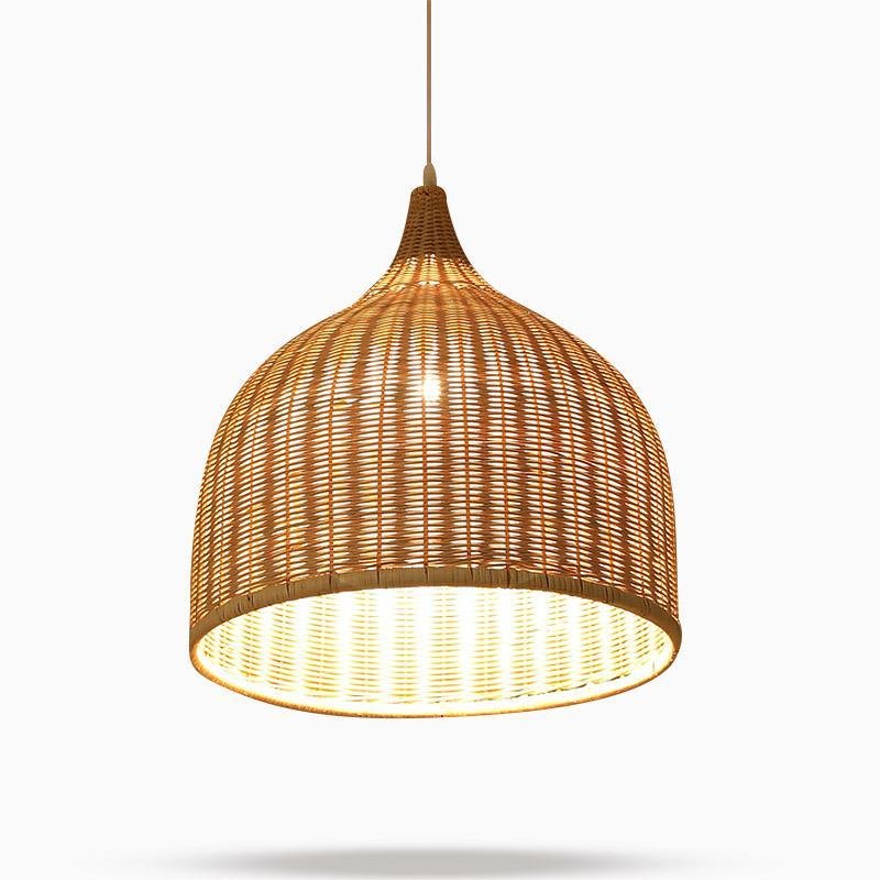 Natural Woven Rattan Pendant Light Fixture