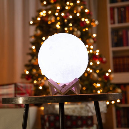 Unique Wooden Moon Table Lamp