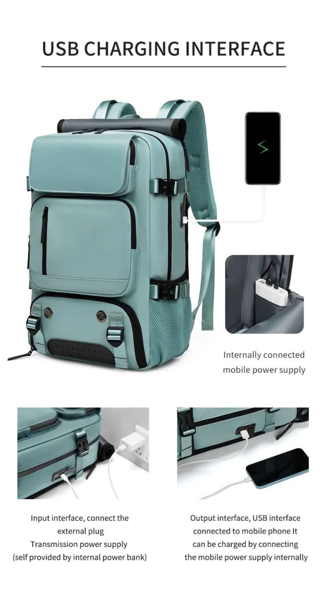 Secure Travel Backpack with USB Charging Pocket