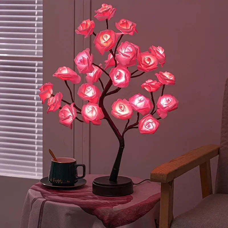 Elegant Pink Desk Lamp - Soft Glow Lighting