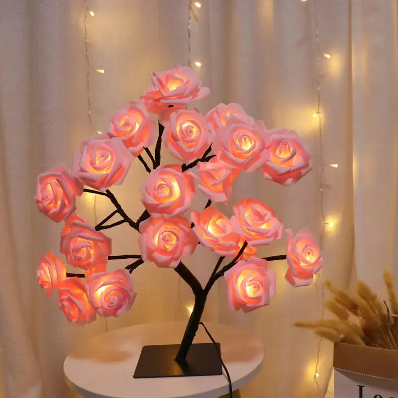 Elegant Pink Desk Lamp - Soft Glow Lighting