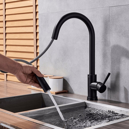 Stylish Touch Kitchen Faucet with Flexible Pull-Out Spout - Cofik