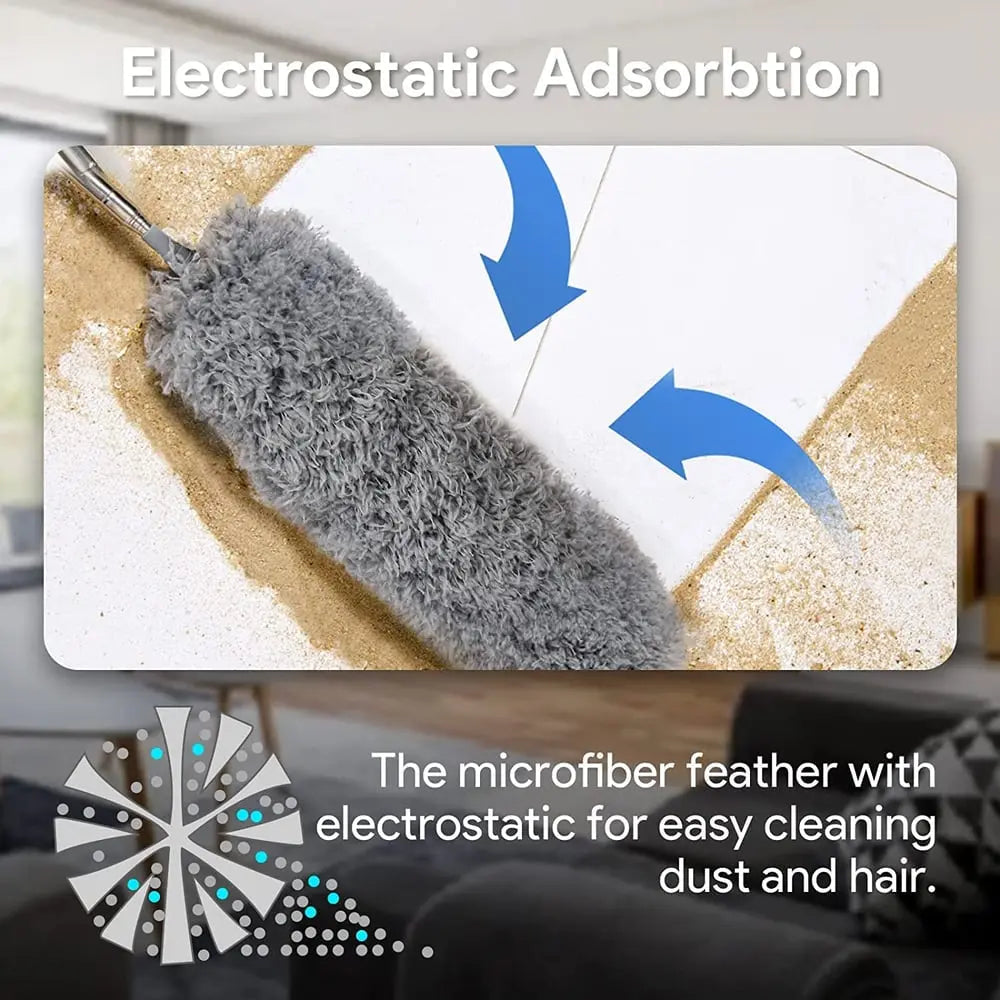 Long Reach Extendable Microfibre Cleaning Duster
