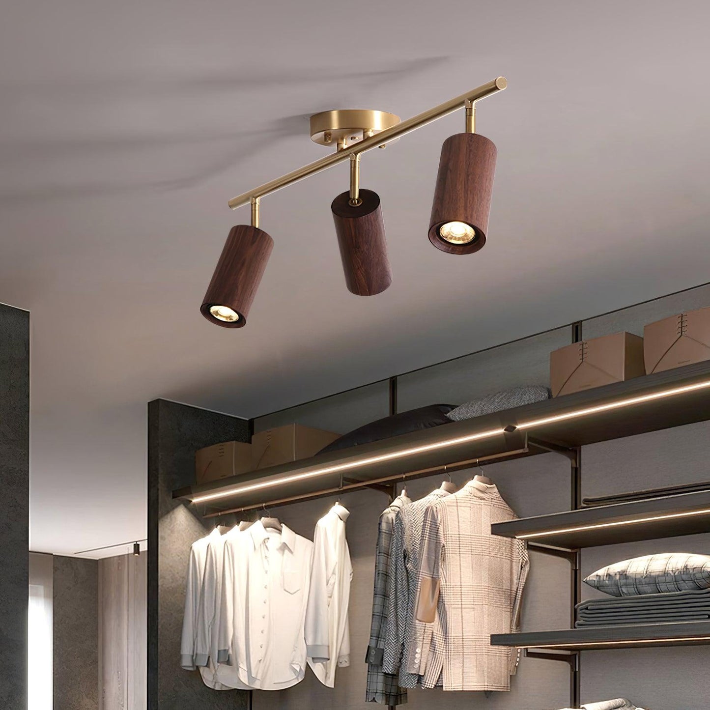 Modern Adjustable Gold Ceiling Light Fixture
