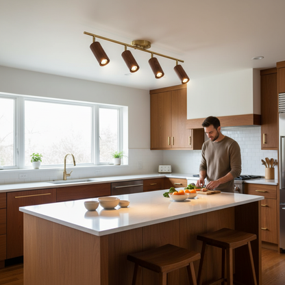 Modern Adjustable Gold Ceiling Light Fixture
