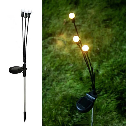 Outdoor Solar LED Garden Lamp - 3 Head Lantern