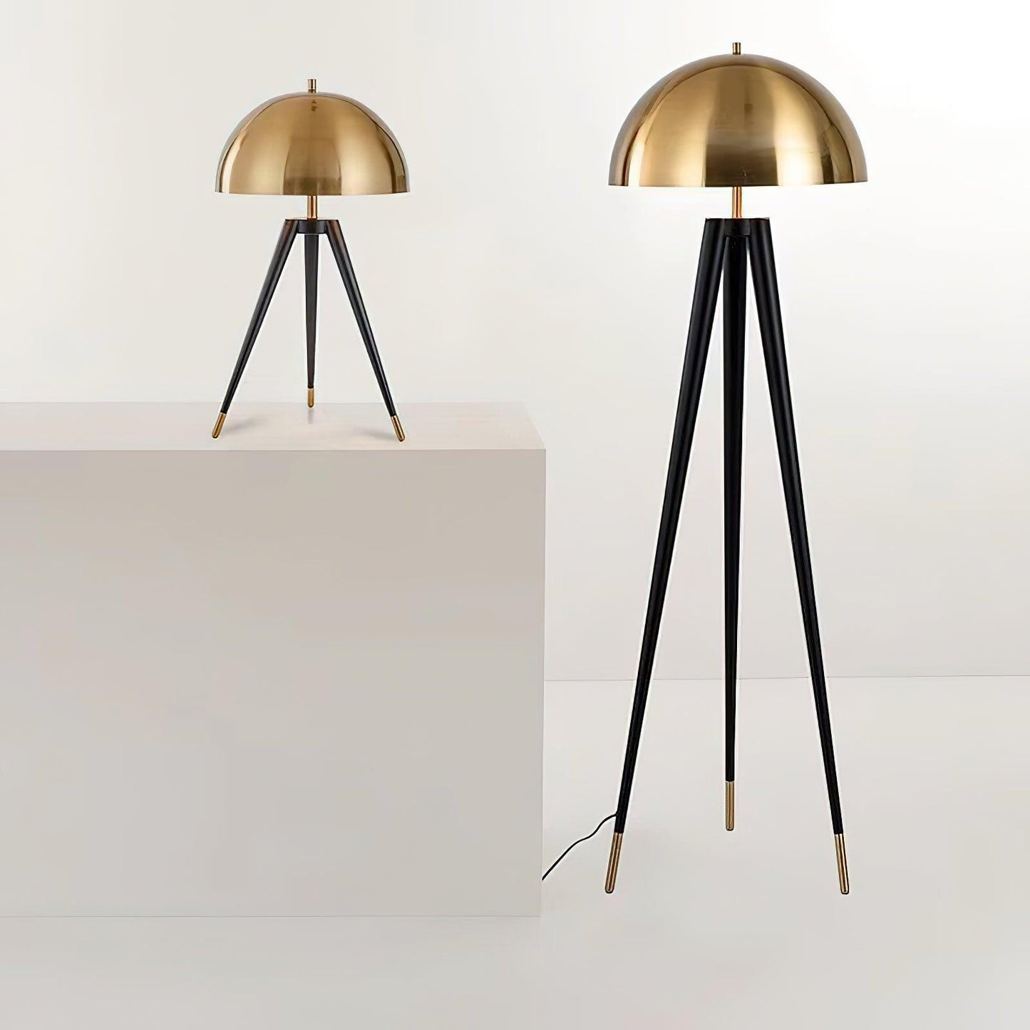 Unique Brass Drum Table Light