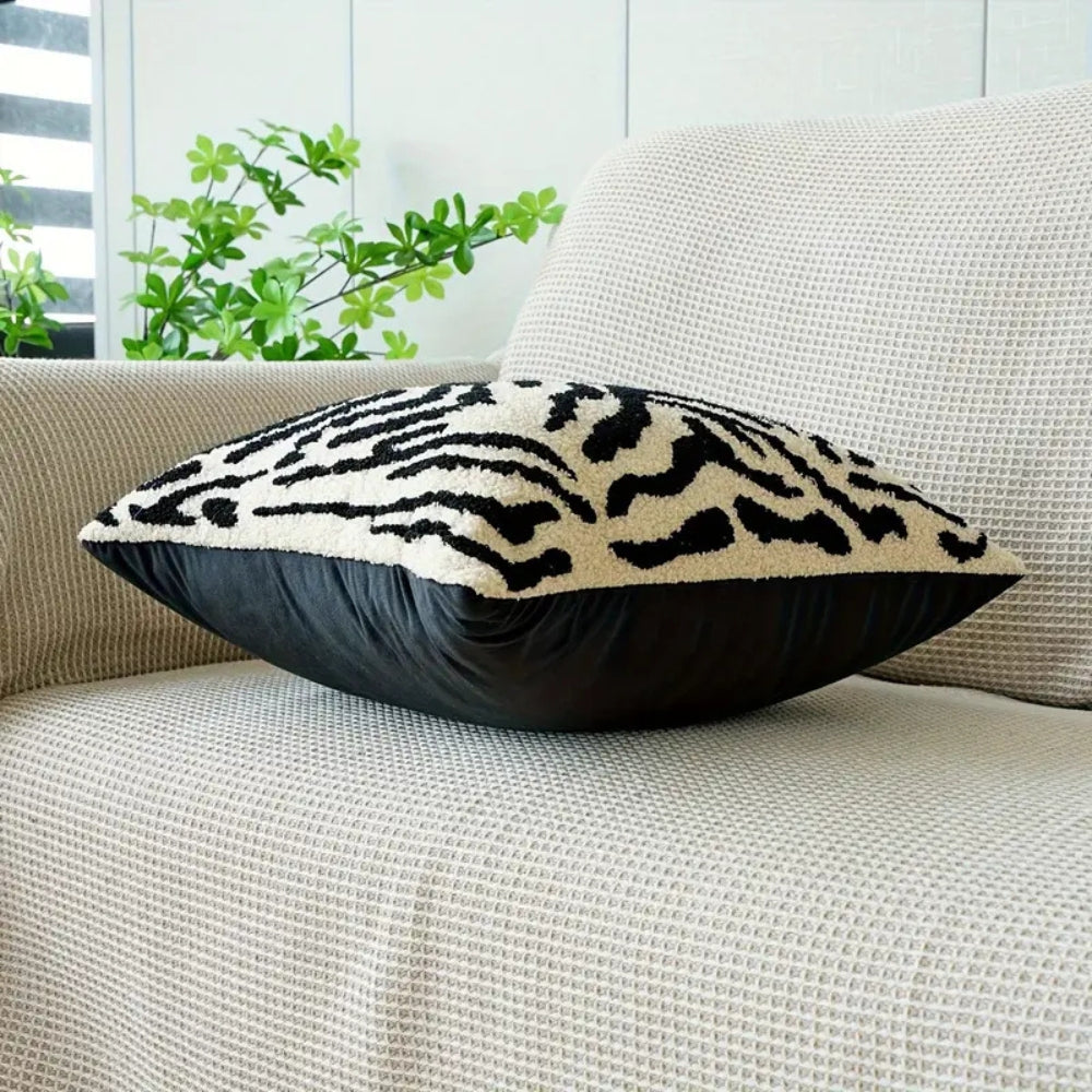 Soft Gray Animal Print Pillow Cover
