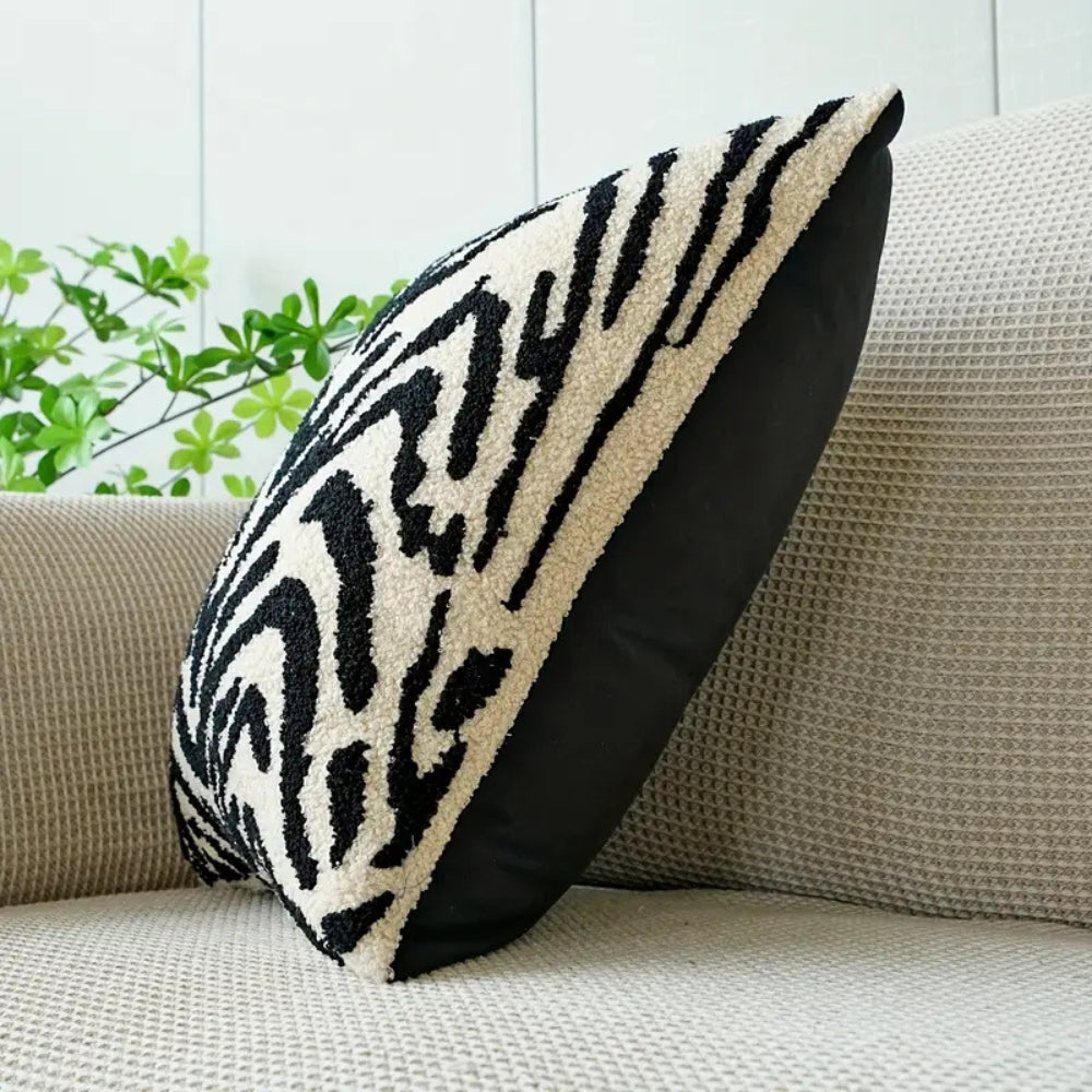 Soft Gray Animal Print Pillow Cover