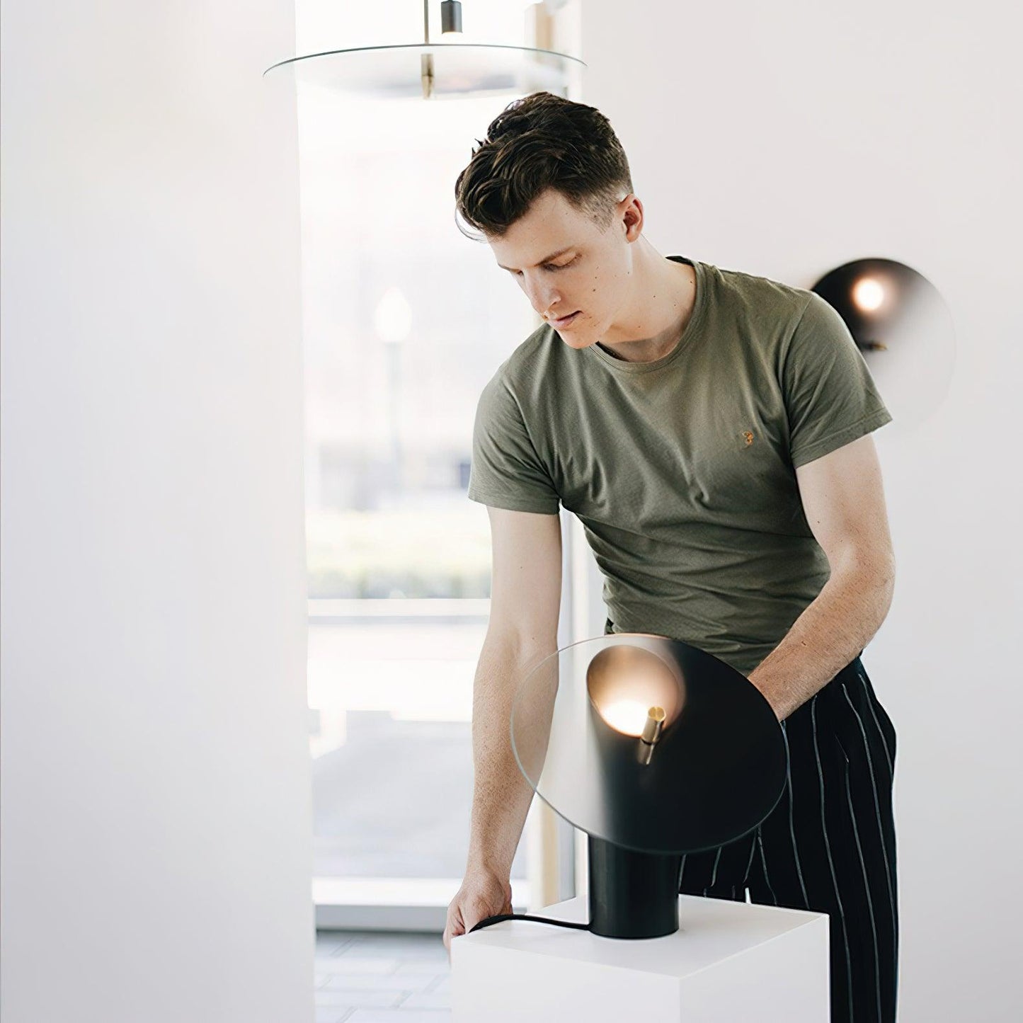 Tall Slim Floor Table Lamp