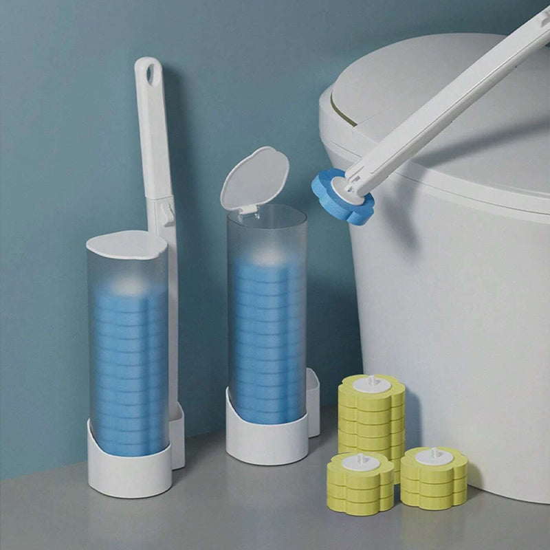 Sanitary Toilet Brush with Germ Free Sponge Head Set