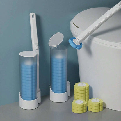 Sanitary Toilet Brush with Germ Free Sponge Head Set