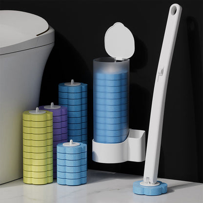 Sanitary Toilet Brush with Germ Free Sponge Head Set