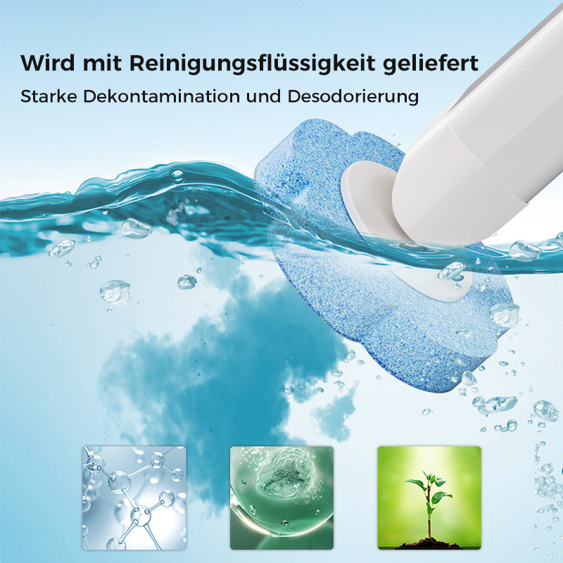 Sanitary Toilet Brush with Germ Free Sponge Head Set