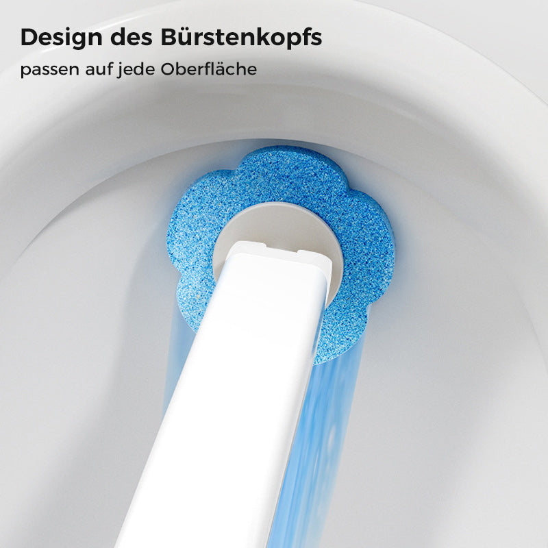 Sanitary Toilet Brush with Germ Free Sponge Head Set