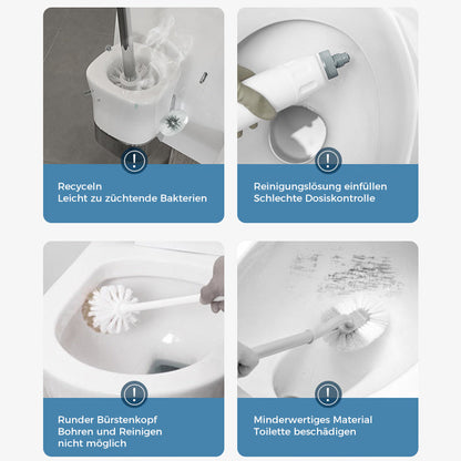 Sanitary Toilet Brush with Germ Free Sponge Head Set