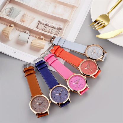 Stylish Women's Faux Leather Quartz Wrist Watch