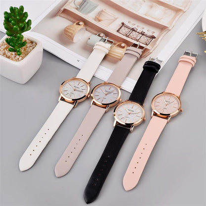 Stylish Women's Faux Leather Quartz Wrist Watch