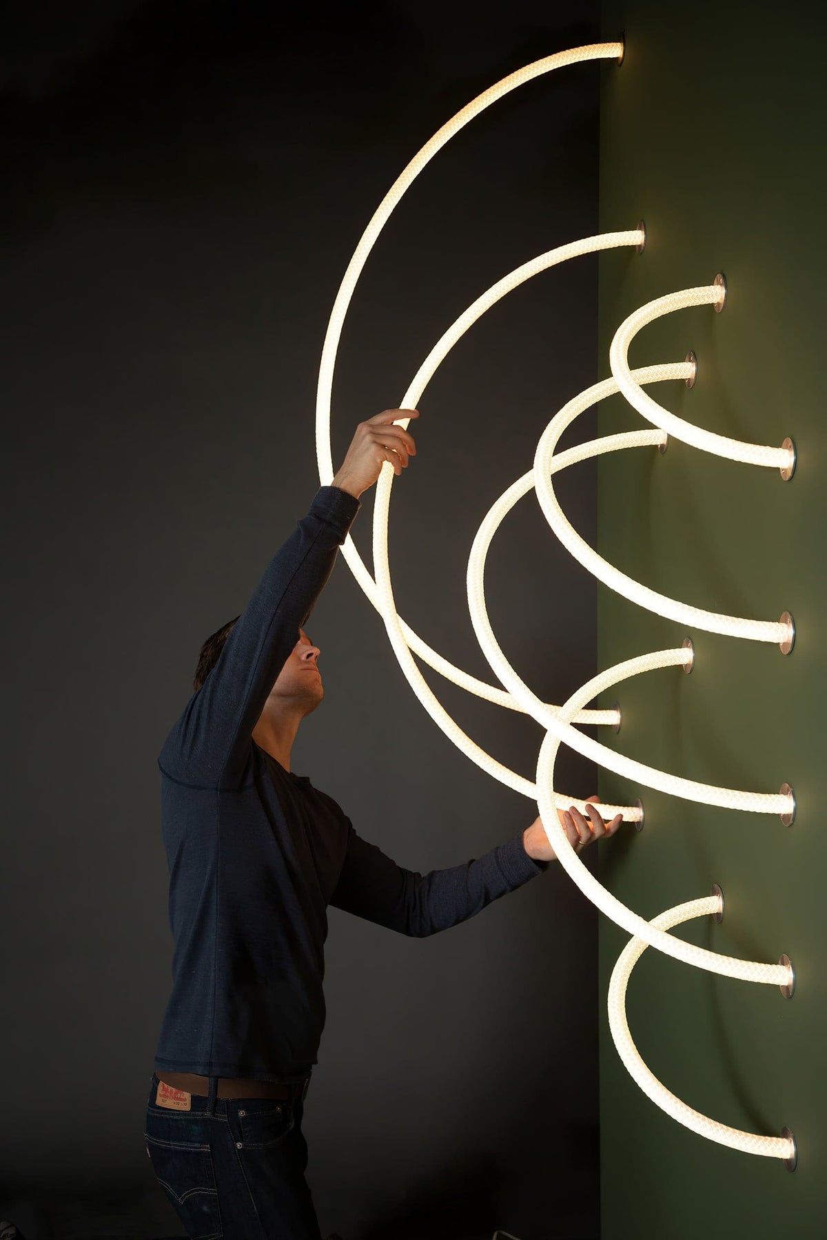 Luxury Gold LED Hanging Light Fixture