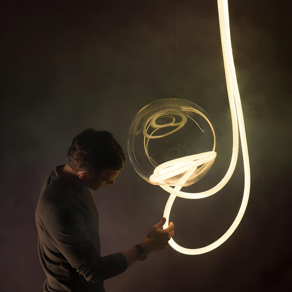 Luxury Gold LED Hanging Light Fixture