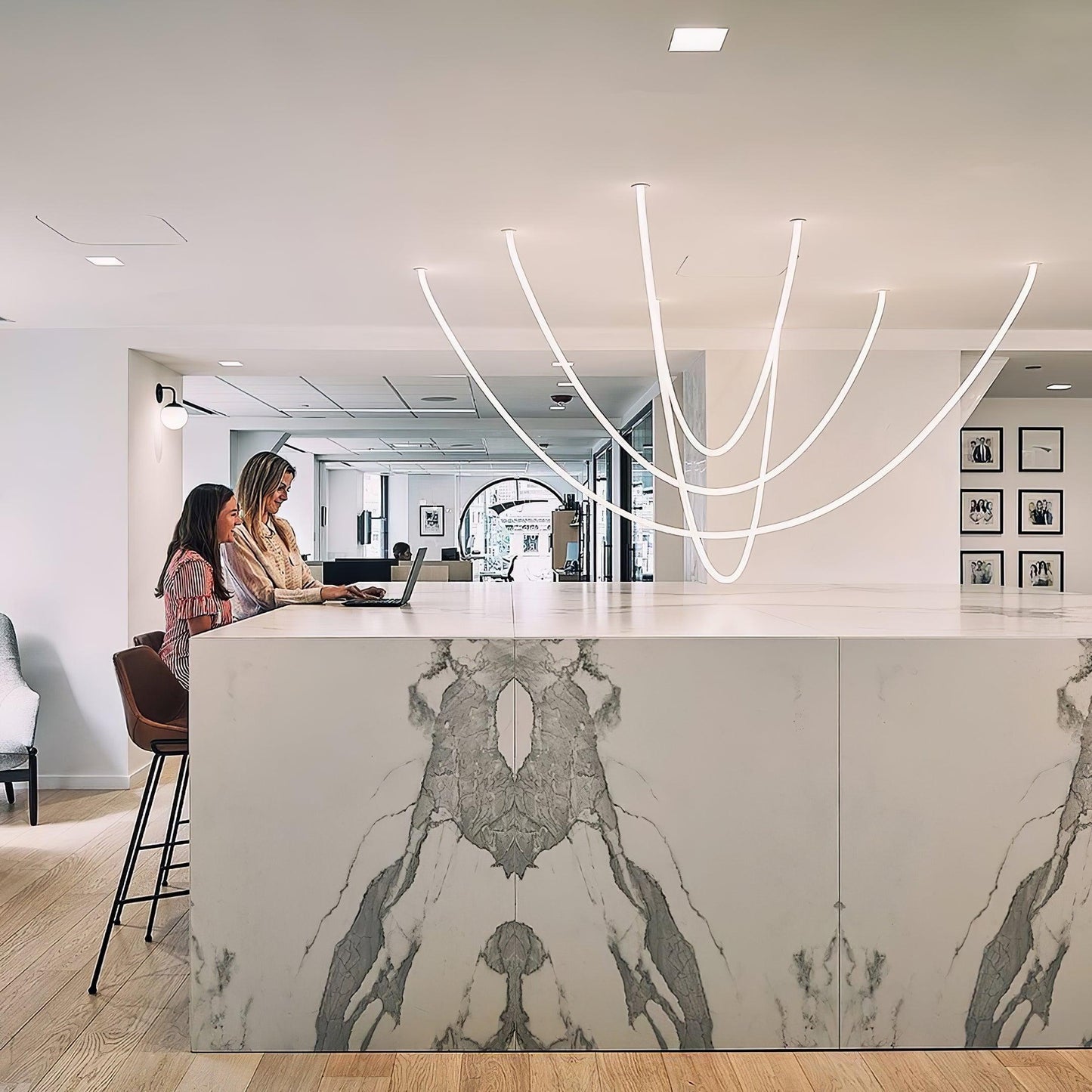 Sleek Round Modern Pendant Light Fixture