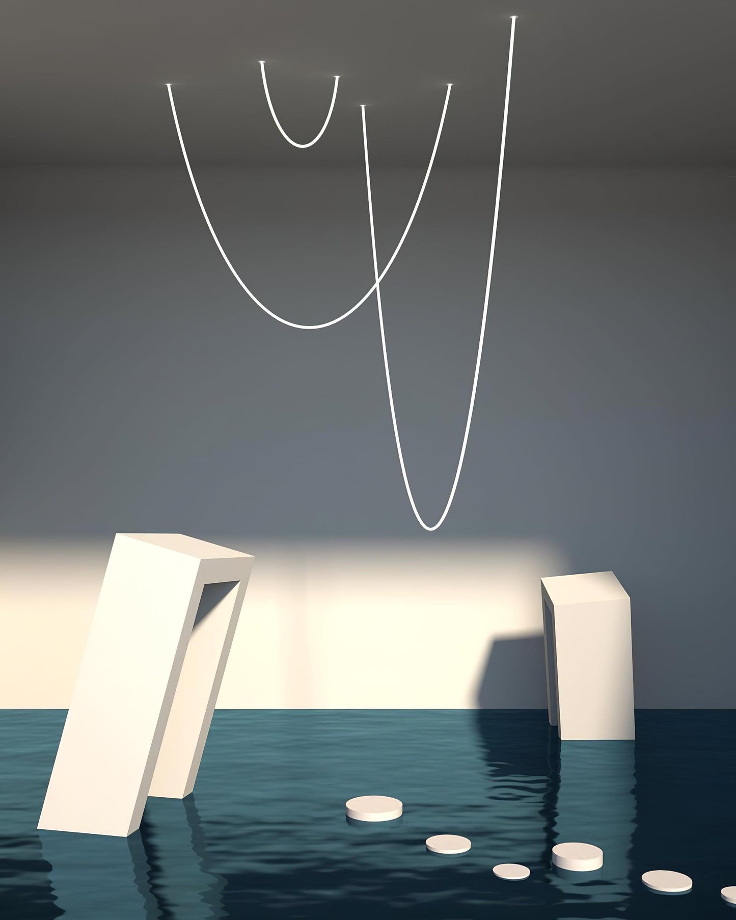 Sleek Round Modern Pendant Light Fixture