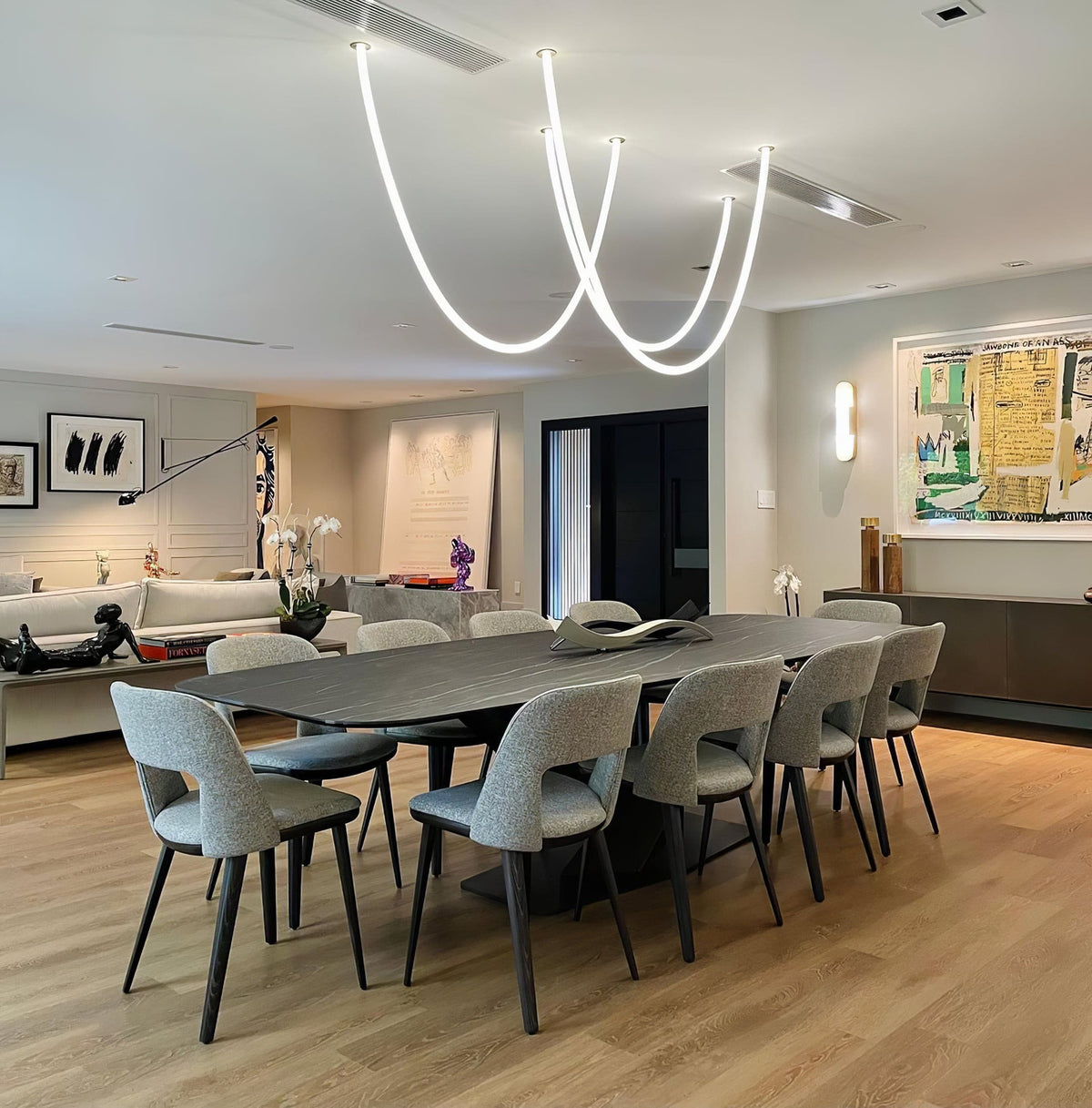 Luxury Gold LED Hanging Light Fixture