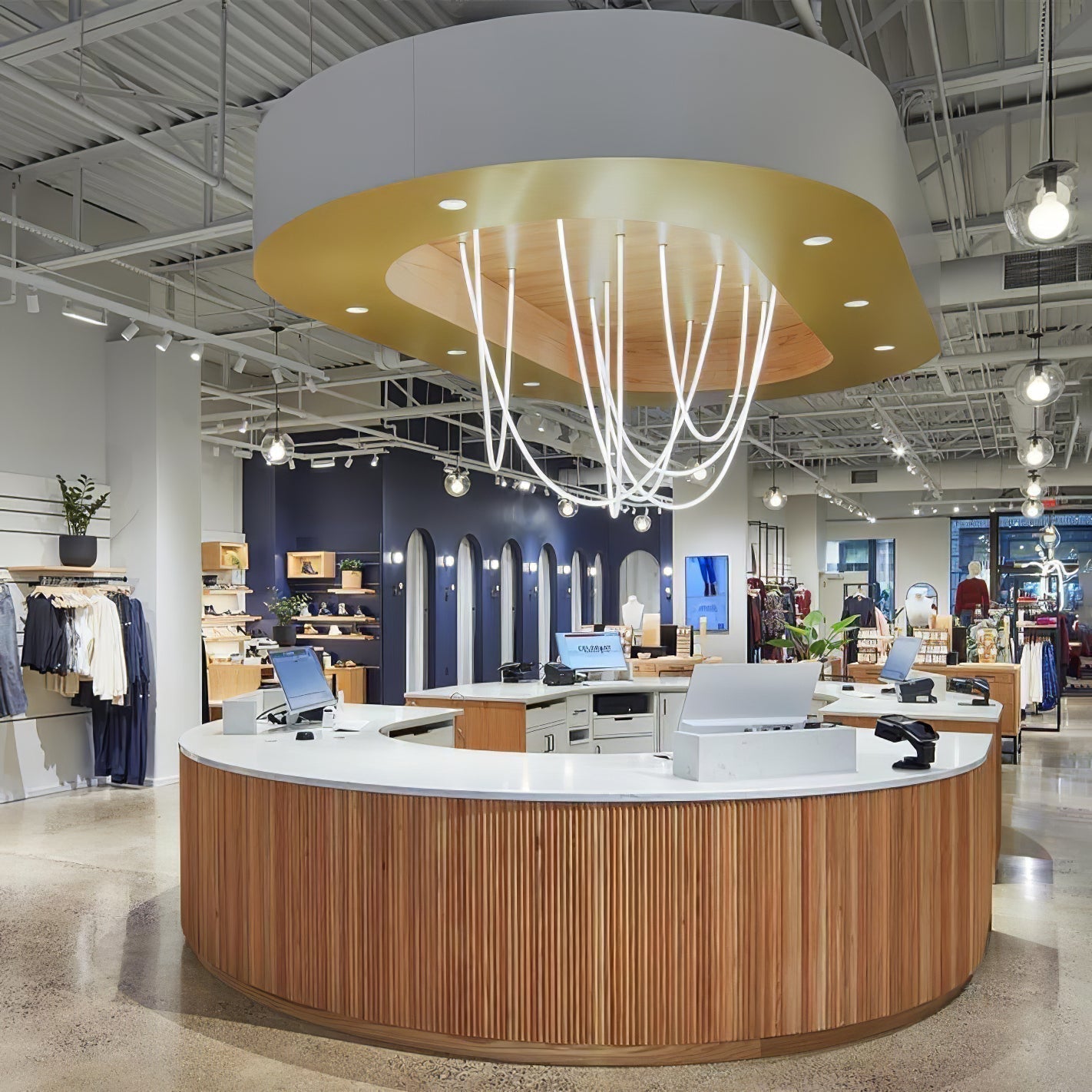 Sleek Round Modern Pendant Light Fixture