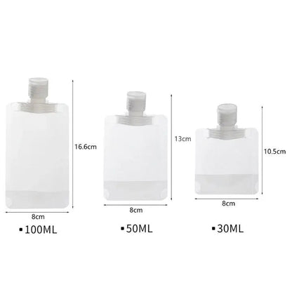Spill-Proof Travel Accessory Bags - 10 Pack