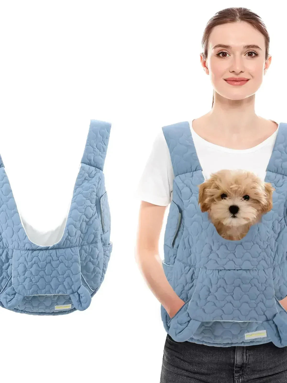Large Pet Sling Carrier - Waterproof and Portable Dog Bag