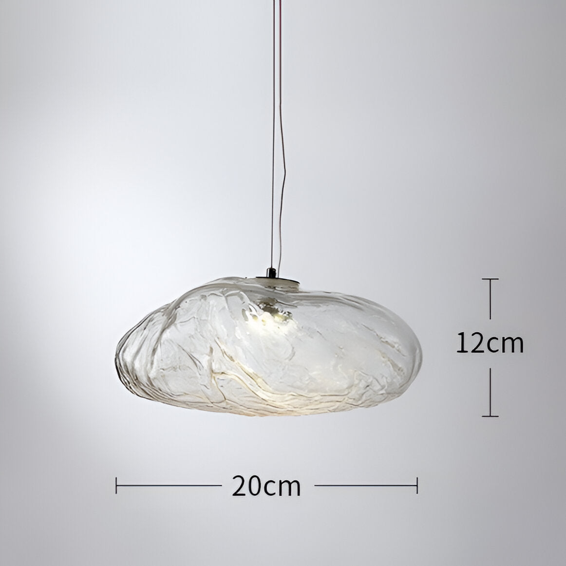 Sleek Glass Pendant Lamp for Kitchen Island