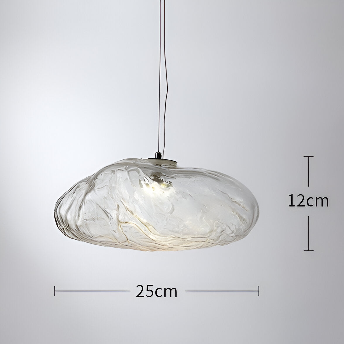 Sleek Glass Pendant Lamp for Kitchen Island
