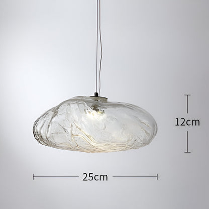 Sleek Glass Pendant Lamp for Kitchen Island